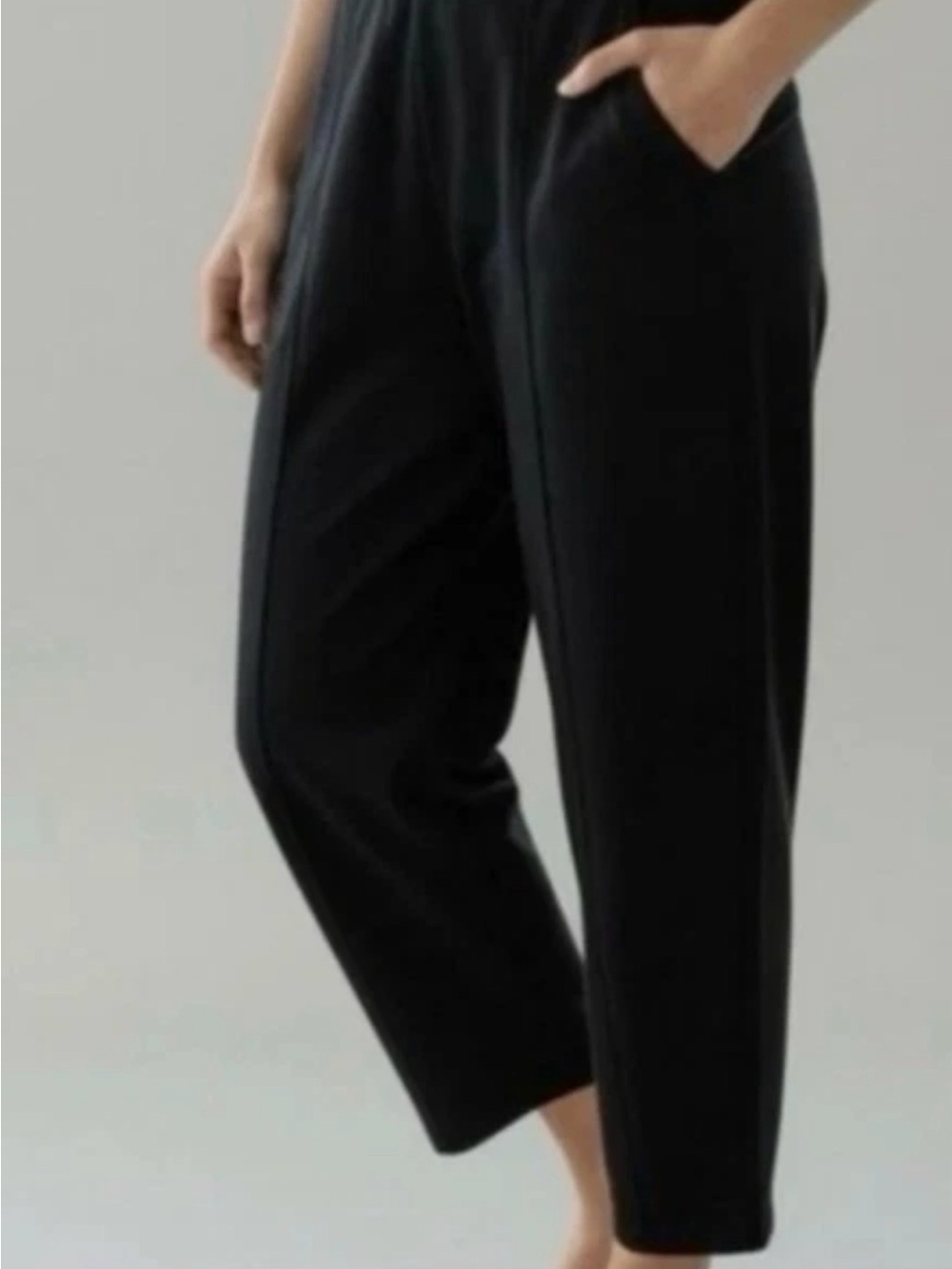 Women's Black High-Rise Relaxed Trousers #4695 Chill Medium